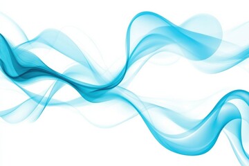 Fototapeta premium A flowing abstract design featuring soft blue waves and gradients, ideal for backgrounds or artistic projects.