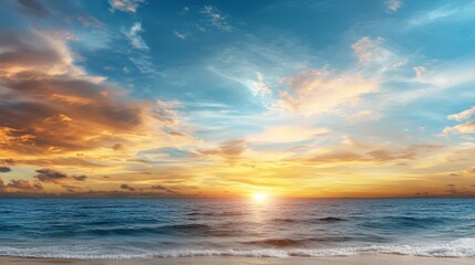 Obraz premium Sunset Surfboard Beach View