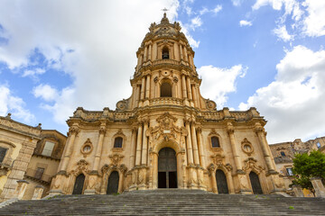 View of the Cathedral of Modica, Church of San Giorgio