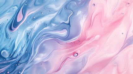 Obraz premium Abstract Swirling Pink and Blue Fluid Acrylic Painting