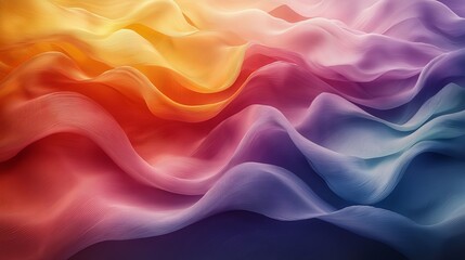 Obraz premium An abstract digital art background showcases vibrant, moving color waves, representing a creative concept