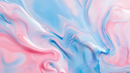 Obraz premium Abstract Pink And Blue Swirling Paint Texture