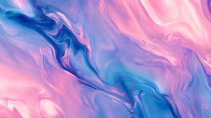Obraz premium Abstract Pink and Blue Swirling Paint Texture