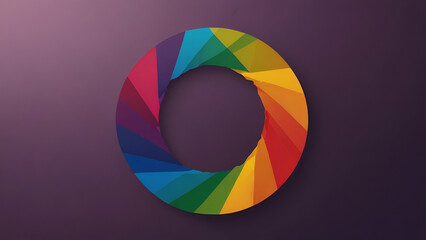 Obraz premium Vibrant Rainbow Camera Shutter Iris A Stunning Vector Illustration of Colorful Artistic Photography Design