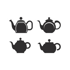 Set of teapot, vector illustration .