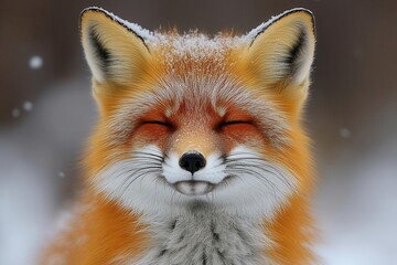 Obraz premium a vibrant red fox with bright fur, captured in its natural habitat, displaying the keen intelligence and playful nature of this beautiful wildlife creature