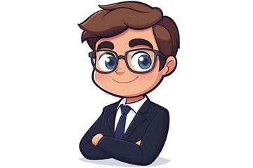 Young Businessman in Suit, Confident and Smart