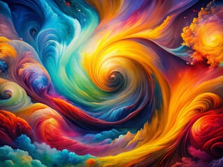 Abstract Face Macro Photography: Swirling Colors, Dreamlike Emotion