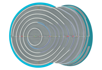 A radar screen featuring concentric circles and a sweeping line, commonly used in navigation, aviation, and maritime monitoring. PNG