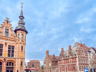 Traditional Cathedral building in Kortrijk, Belgium