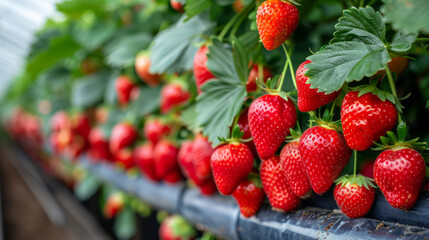 Greenhouse Strawberries Ready for Harvest
