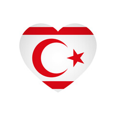 Northern Cyprus flag - rectangle colorful flag representing a country cultural identity and heritage. The essence of national pride and unity. Attached by the corners in a paper album