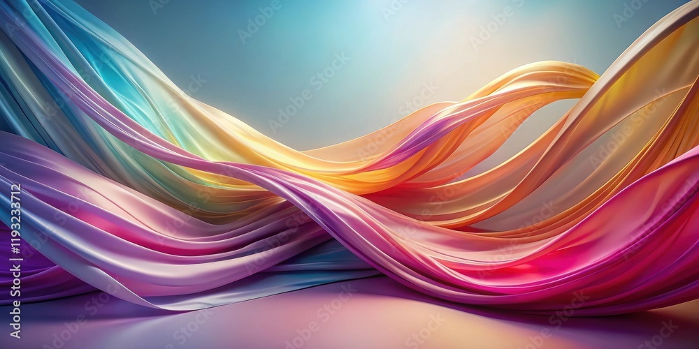 Poster abstract colorful fabric swirls and waves a vibrant design