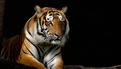 Fototapeta premium Close-up Portrait of a Cool Fierce Tiger in the Jungle