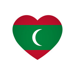 Maldives flag - rectangle colorful flag representing a country cultural identity and heritage. The essence of national pride and unity. Attached by the corners in a paper album