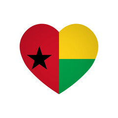 Guinea-Bissau flag - rectangle colorful flag representing a country cultural identity and heritage. The essence of national pride and unity. Attached by the corners in a paper album