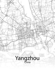 Yangzhou China minimalist map