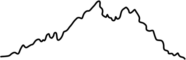 Camping. Hand drawn doodle sketch vector isolated. Mountains