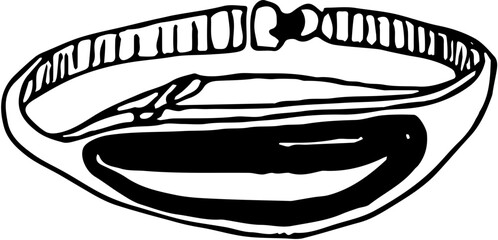 Camping. Hand drawn doodle sketch vector isolated. Banana bag