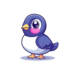 Cute cartoon bird character digital art playful environment whimsical design colorful viewpoint
