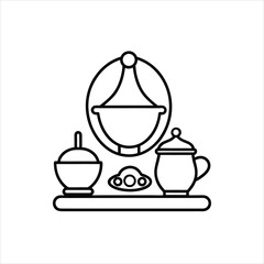 Baby Feeding Tableware Icon in Modern Style