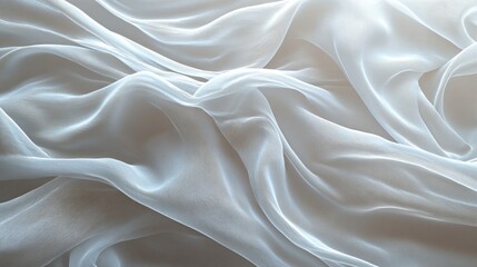 Obraz premium Soft White Fabric Texture Abstract Background for Design Projects