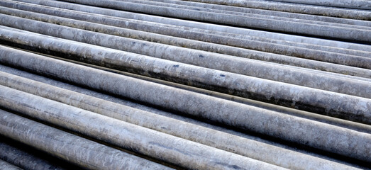 Metal Irrigation Pipe Stacked up in a Stack for Water System with Coupler