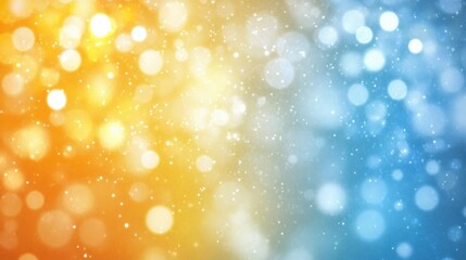 Abstract Background with Bokeh Effect in Orange and Blue Shades