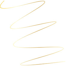 Elegant Golden Thread Line Art