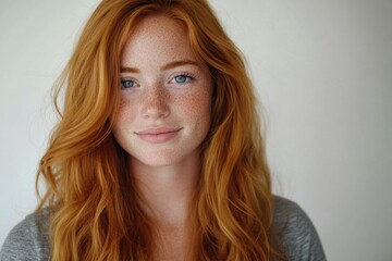 Long Red Hair Close Up,