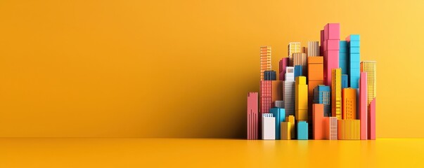 Obraz premium Abstract building logos elevating modern real estate branding