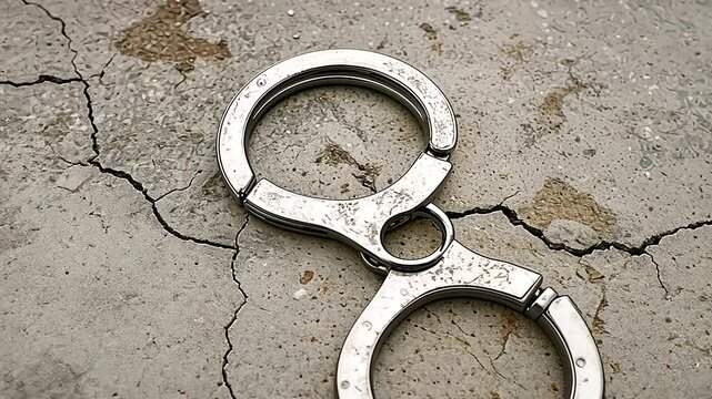 2_Broken Handcuffs on Cracked Concrete Symbolizing Liberation