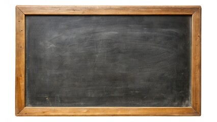 Old blank blackboard isolated on white background
