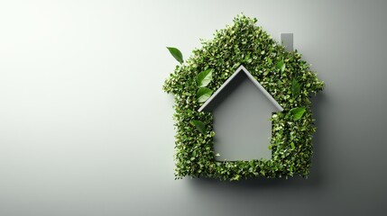 Ecofriendly real estate logo design green house and leaf concept