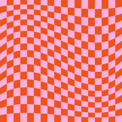Retro checkerboard background. Colorful retro geometric pattern with a checkered mosaic design