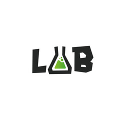 Lab logo icon flat vector design