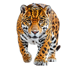 Obraz premium A detailed illustration of a jaguar walking forward.