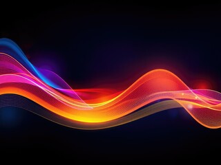 Abstract colorful background with vibrant sound waves, modern, vibrant, artistic