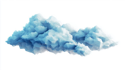 Obraz premium blue cloud, white background