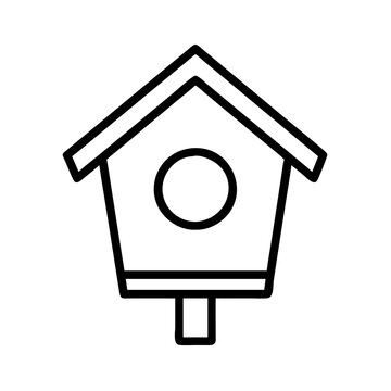recommend clip art: birdhouse icon, birdhouse line art - simple line art of birdhouse, perfect for birdhouse logos and icons and themed design
