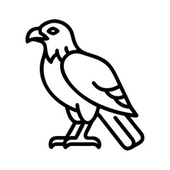 bird of prey icon, bird of prey line art - simple line art of bird of prey, perfect for bird of prey logos and icons and themed design