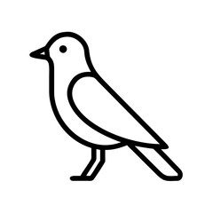 bird silhouette icon, bird silhouette line art - simple line art of bird silhouette, perfect for bird silhouette logos and icons and themed design