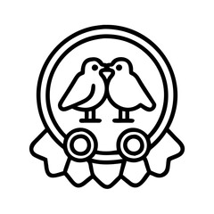 bird watching guide badge icon, bird watching guide badge line art - simple line art of bird watching guide badge, perfect for bird watching guide badge logos and icons and themed design