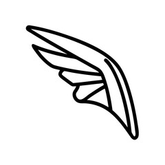 bird wing close up icon, bird wing close up line art - simple line art of bird wing close up, perfect for bird wing close up logos and icons and themed design