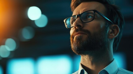 Contemplative Business Man