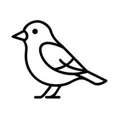 Fototapeta premium sparrow icon, sparrow line art - simple line art of sparrow, perfect for sparrow logos and icons and themed design