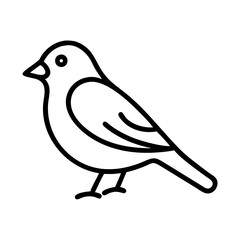 sparrow icon, sparrow line art - simple line art of sparrow, perfect for sparrow logos and icons and themed design