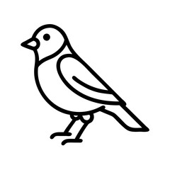sparrow icon, sparrow line art - simple line art of sparrow, perfect for sparrow logos and icons and themed design