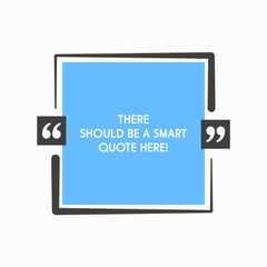 Quote frame, text in brackets, speech bubble