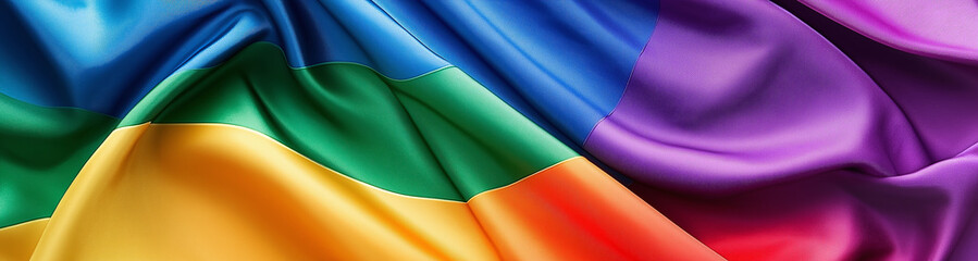 Lgbt rainbow flag waving in the wind: freedom and tolerance concept